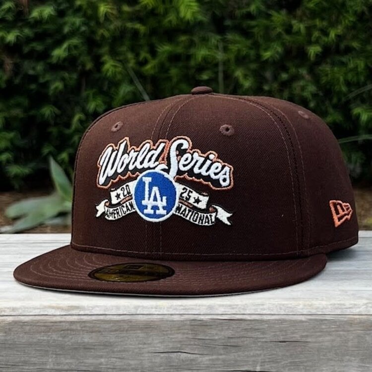 New Era LA Dodgers Dark Brown 2025 NLCS Locker Room Fitted