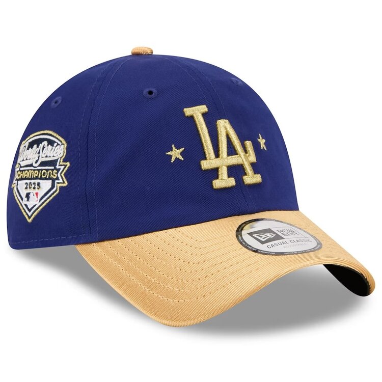 New Era LA Dodgers 2025 World Series Champs Gold Collection Casual Classic Adjustable