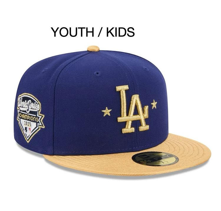 New Era LA Dodgers Youth/Kids 2025 WS Champs Gold Collection