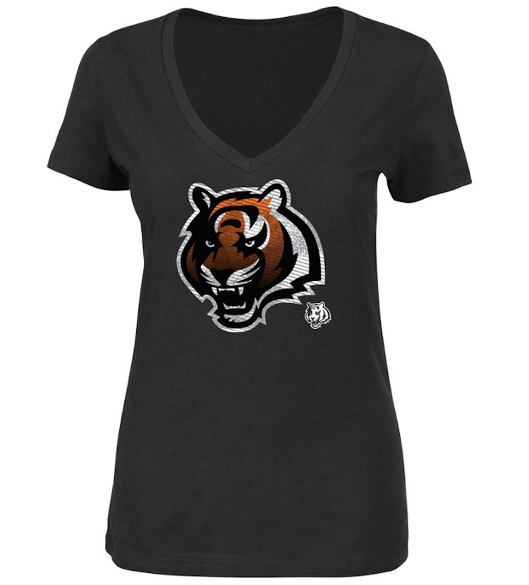 Majestic Bengals W V-Neck Defiant Victory