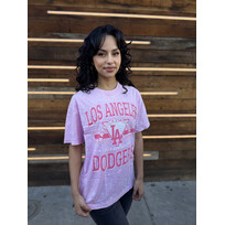 New Era LA Dodgers NE Women's Mineral Pink NL Crew Tee