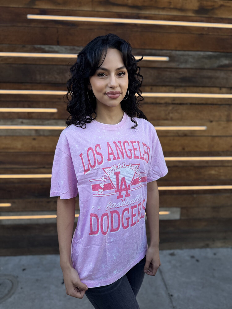 New Era LA Dodgers NE Women's Mineral Pink NL Crew Tee