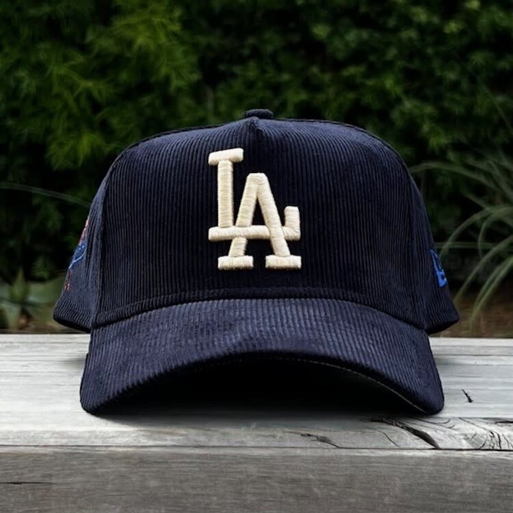 New Era LA Dodgers Navy Corduroy Ivory LA Shooting Ball 940 A-Frame