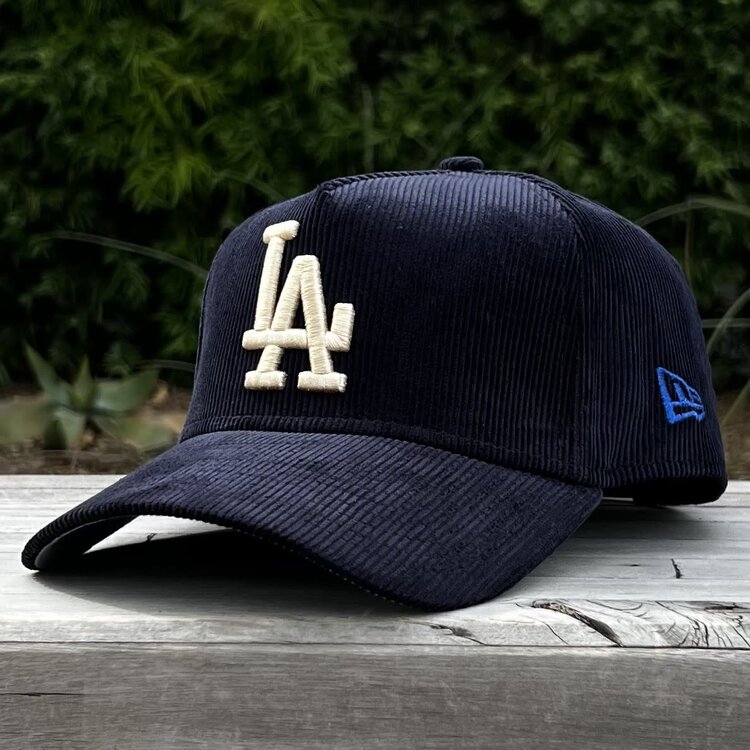 New Era LA Dodgers Navy Corduroy Ivory LA Shooting Ball 940 A-Frame