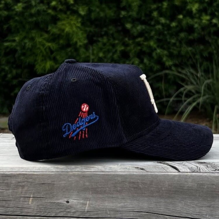 New Era LA Dodgers Navy Corduroy Ivory LA Shooting Ball 940 A-Frame
