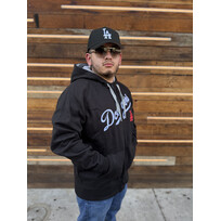 Antigua LA Dodgers Full-Zip Black w/Red LA
