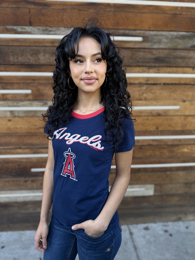 G-III Angels W G-III Power Play Navy Red Tee