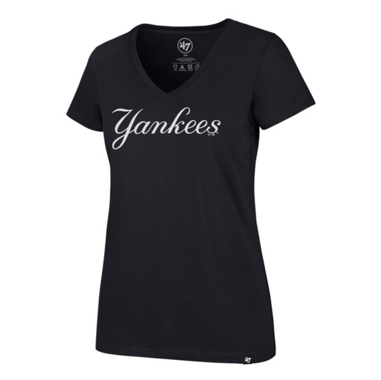 47 Brand Yankees '47 W Navy Wordmark Ultra Rival V-Neck