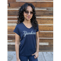 47 Brand Yankees '47 W Navy Wordmark Ultra Rival V-Neck