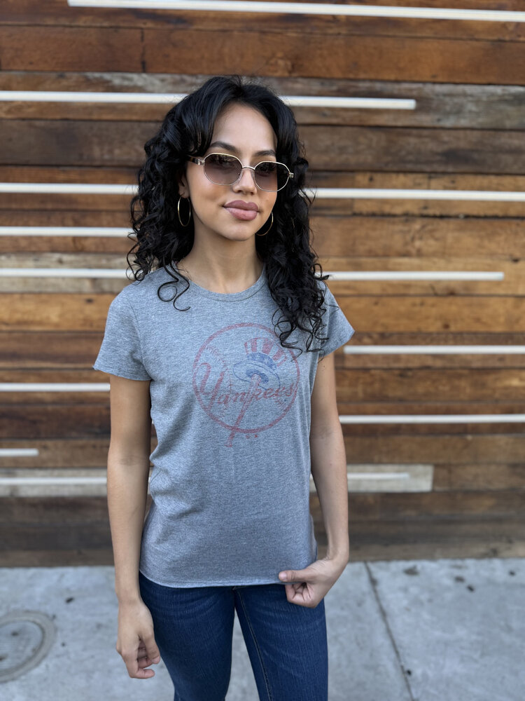 47 Brand Yankees '47 W Slate Grey Fader Letter Crew