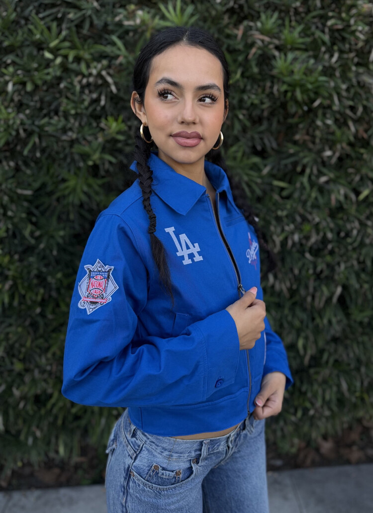 Mitchell and Ness LA Dodgers M&N Women's Script Mechanic Jacket Royal