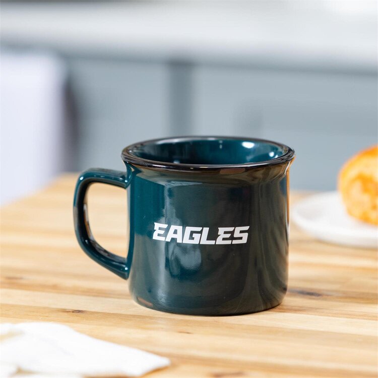 Evergreen Philadelphia Eagles Boxed Ceramic Camp Cup with Enamel Finish, 14oz