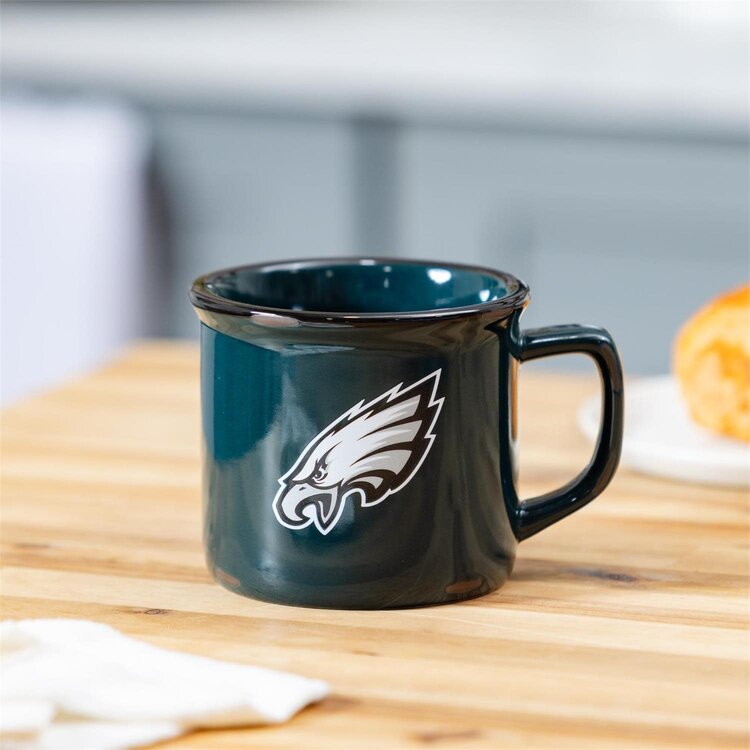 Evergreen Philadelphia Eagles Boxed Ceramic Camp Cup with Enamel Finish, 14oz