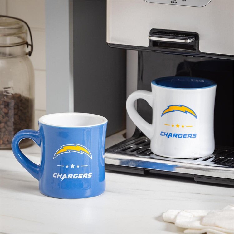 Evergreen 2-piece 10 oz Ceramic Cup Box Set - LA Chargers