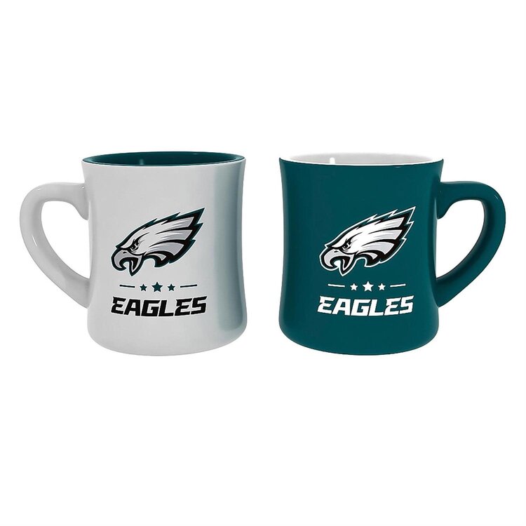 Evergreen 2-piece 10 oz Ceramic Cup Box Set - Philadelphia Eagles