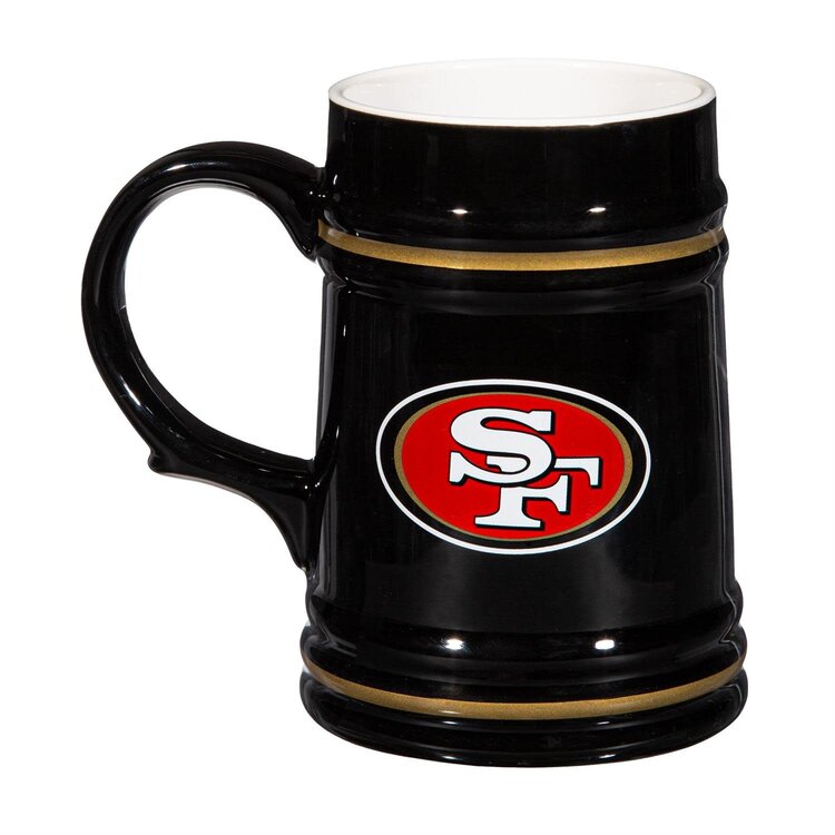 Evergreen SF 49ers Boxed Ceramic Stein Cup 24oz