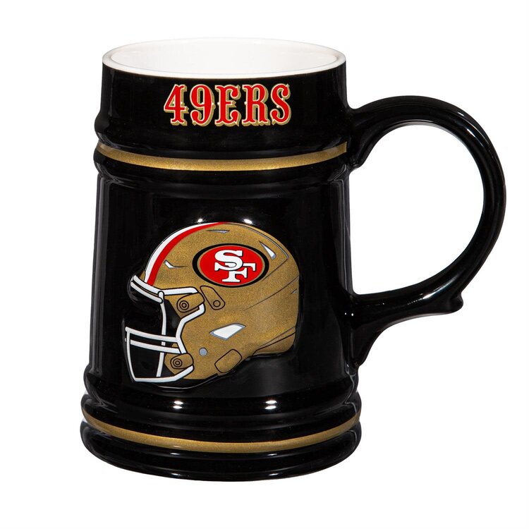 Evergreen SF 49ers Boxed Ceramic Stein Cup 24oz