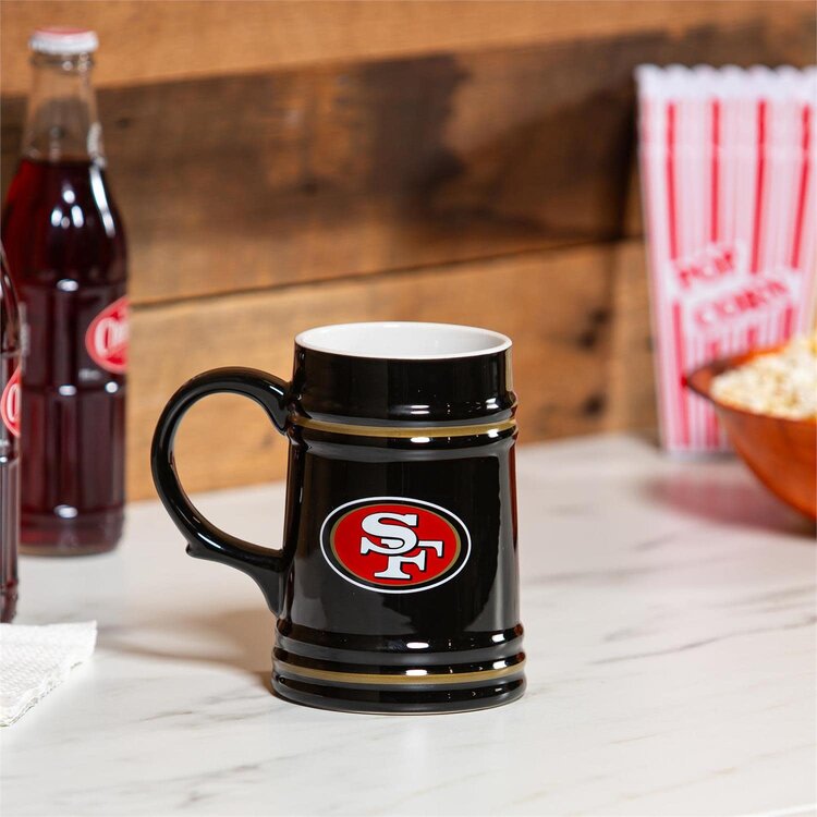 Evergreen SF 49ers Boxed Ceramic Stein Cup 24oz