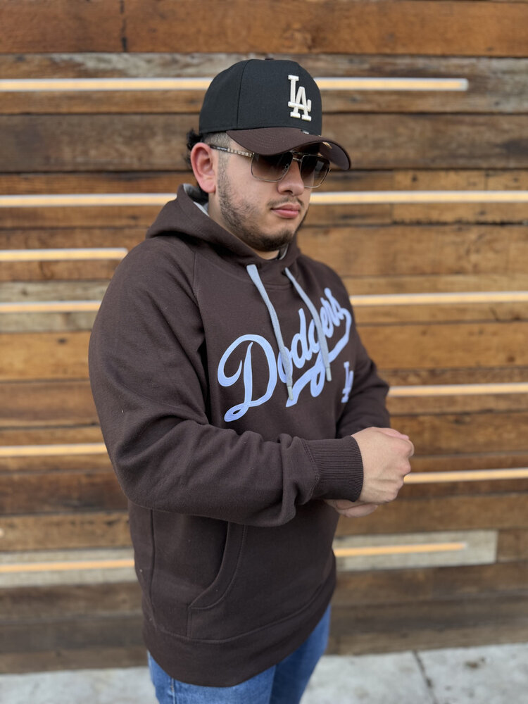 Antigua LA Brown Pullover Hoodie Wordmark
