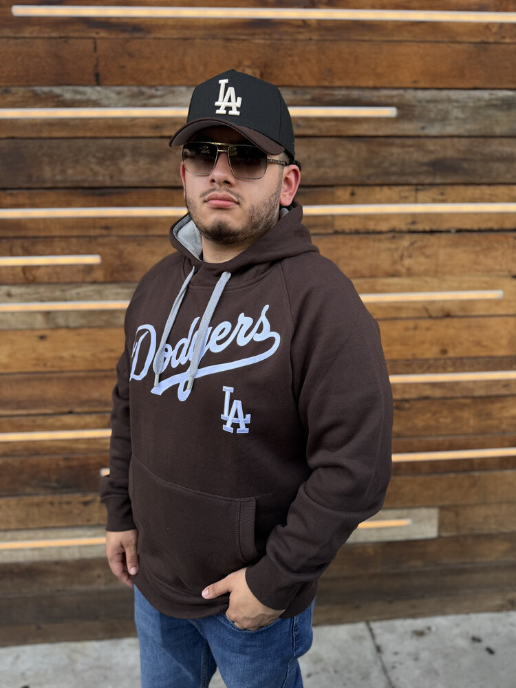 Antigua LA Brown Pullover Hoodie Wordmark