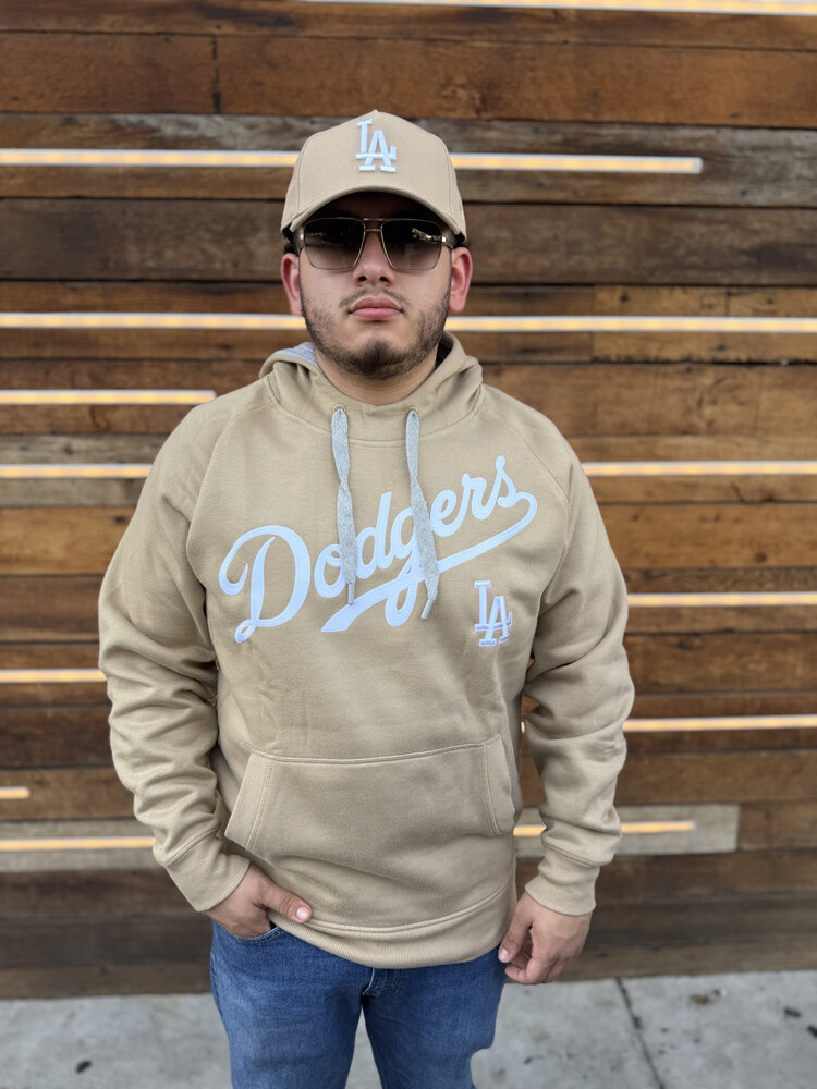 Antigua LA Khaki Pullover Hoodie Wordmark