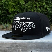New Era Los Angeles Kings Script Black Black-White