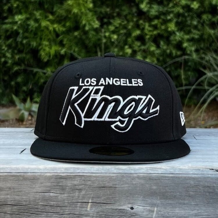 New Era Los Angeles Kings Script Black Black-White