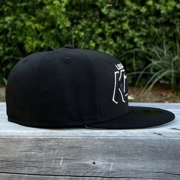New Era Los Angeles Kings Script Black Black-White