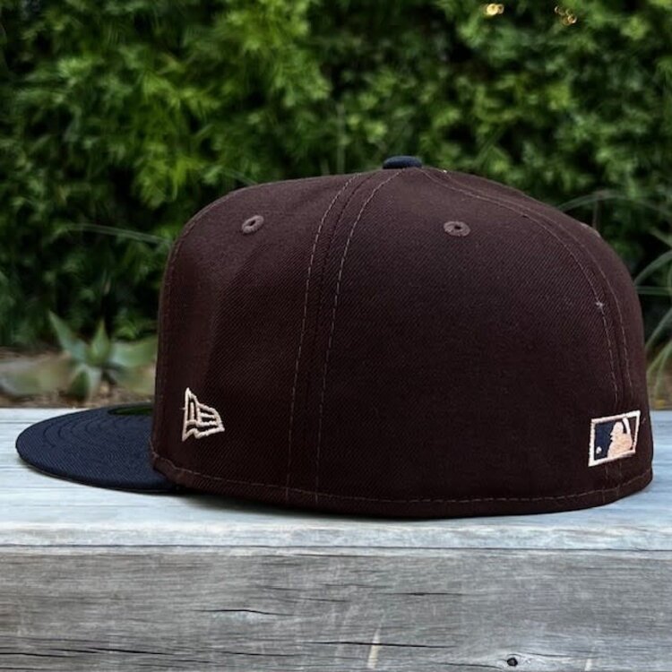 New Era LA Dodgers Dark Brown/Navy Outline 100 Years Khaki UV
