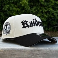 New Era Raiders Old English Stone/Black 60 Seasons 940 A-Frame