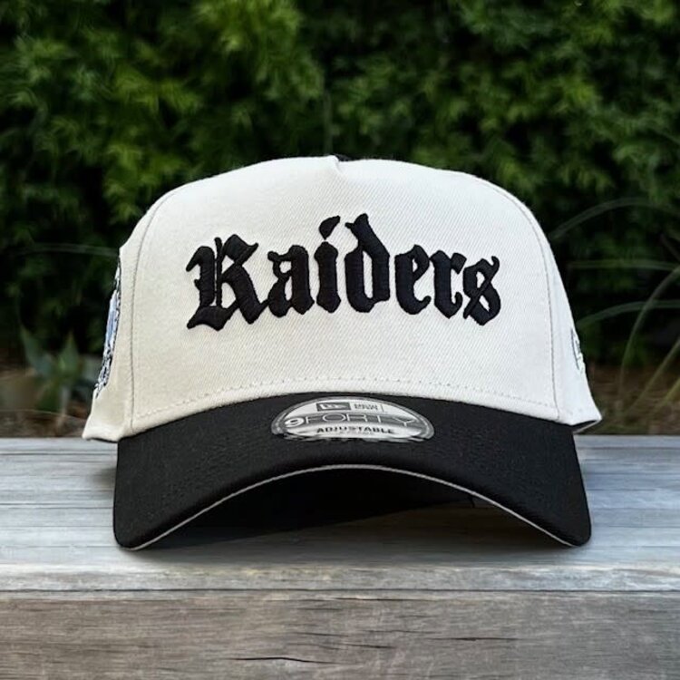 New Era Raiders Old English Stone/Black 60 Seasons 940 A-Frame
