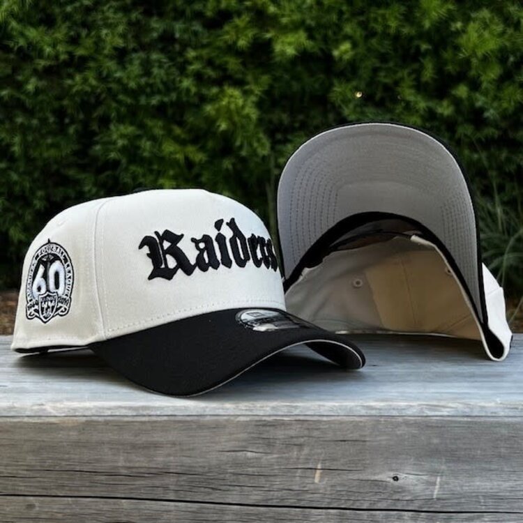 New Era Raiders Old English Stone/Black 60 Seasons 940 A-Frame