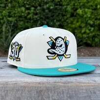 New Era Mighty Ducks Ivory/Teal 30th Anniversary