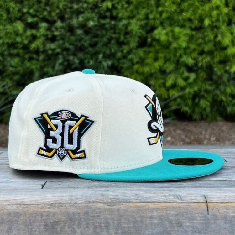 New Era Mighty Ducks Ivory/Teal 30th Anniversary