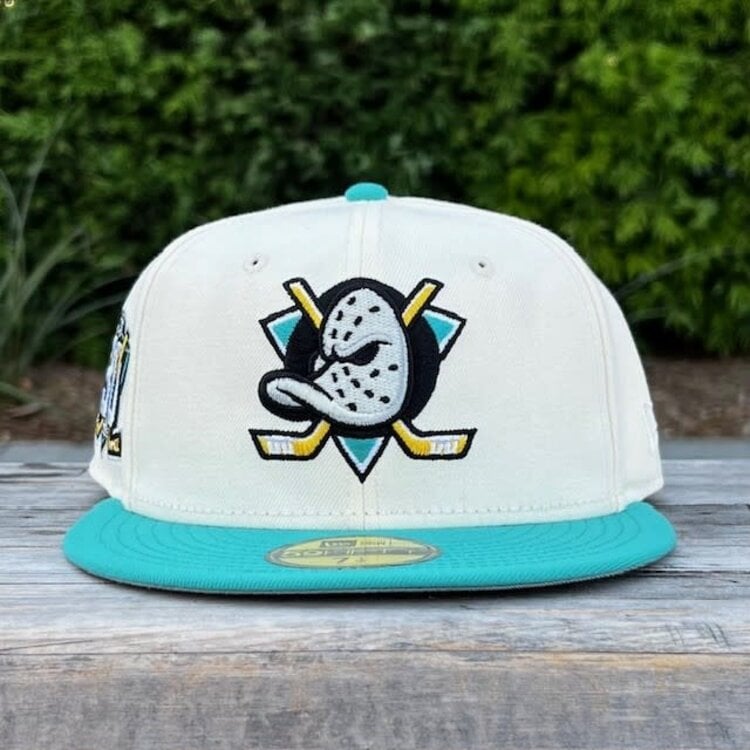 New Era Mighty Ducks Ivory/Teal 30th Anniversary