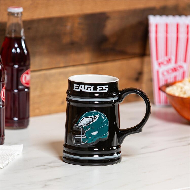 Evergreen Eagles Boxed Ceramic Stein Cup 24oz