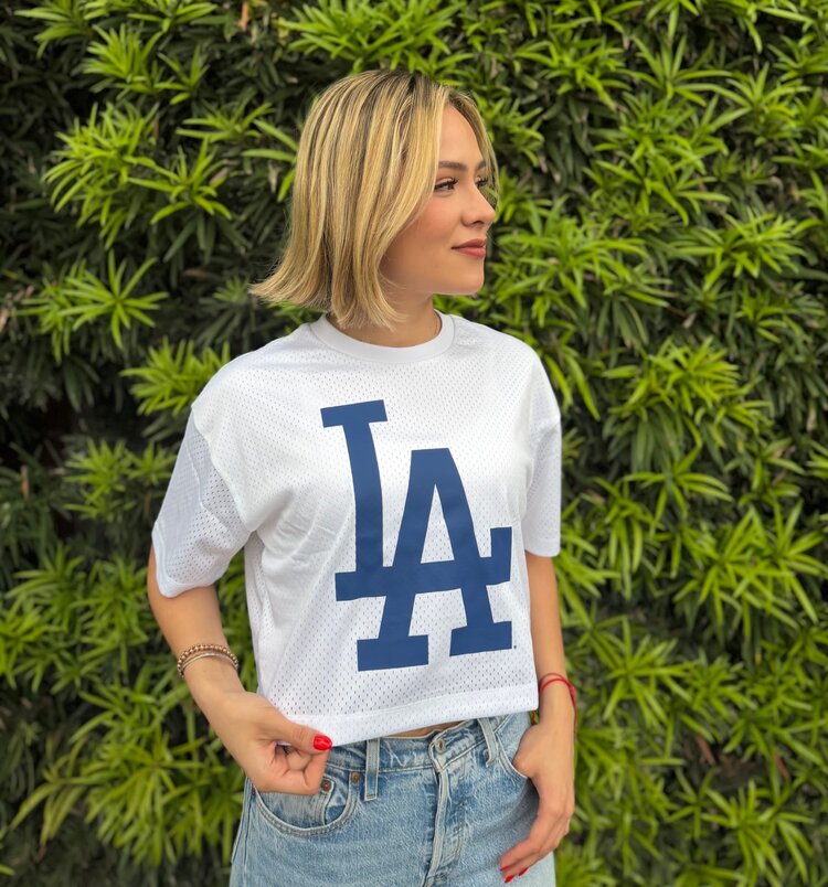 New Era LA Dodgers Women's NE White Mesh Crop