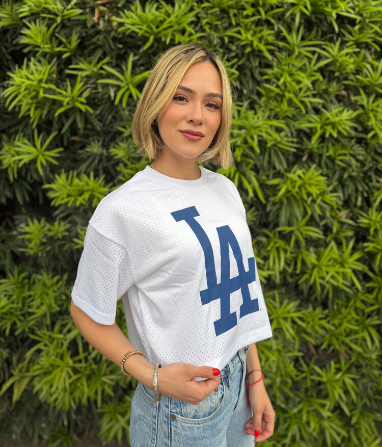 New Era LA Dodgers Women's NE White Mesh Crop