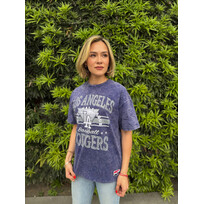 New Era LA Dodgers NE Women's Mineral Blue NL Crew Tee