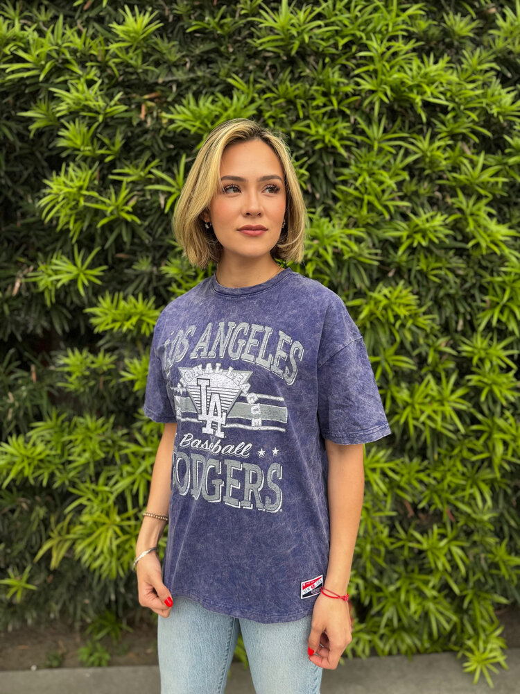 New Era LA Dodgers NE Women's Mineral Blue NL Crew Tee