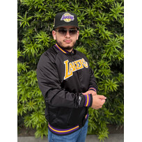 Mitchell and Ness LA Lakers M&N Lightweight Satin Jacket Black