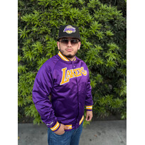 Mitchell and Ness LA Lakers M&N Lightweight Satin Jacket Purple