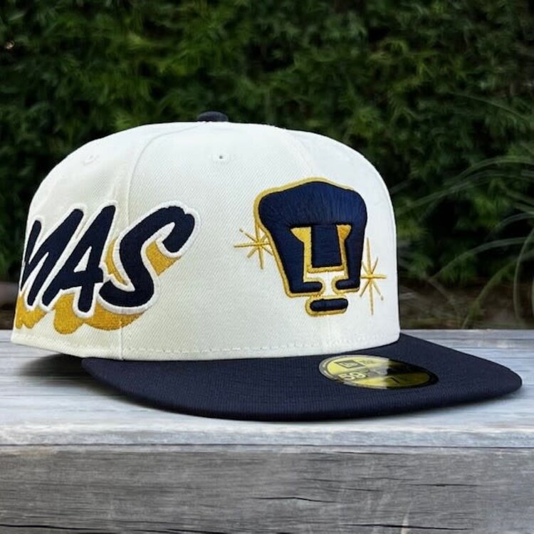 New Era LMX Pumas de la UNAM Ivory/Navy Side Script