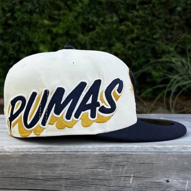 New Era LMX Pumas de la UNAM Ivory/Navy Side Script
