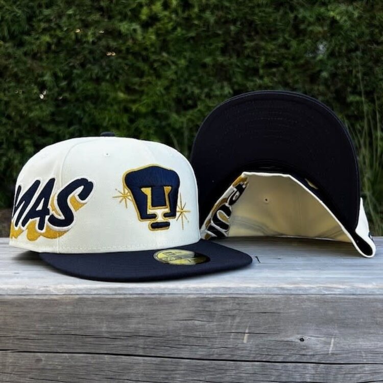 New Era LMX Pumas de la UNAM Ivory/Navy Side Script