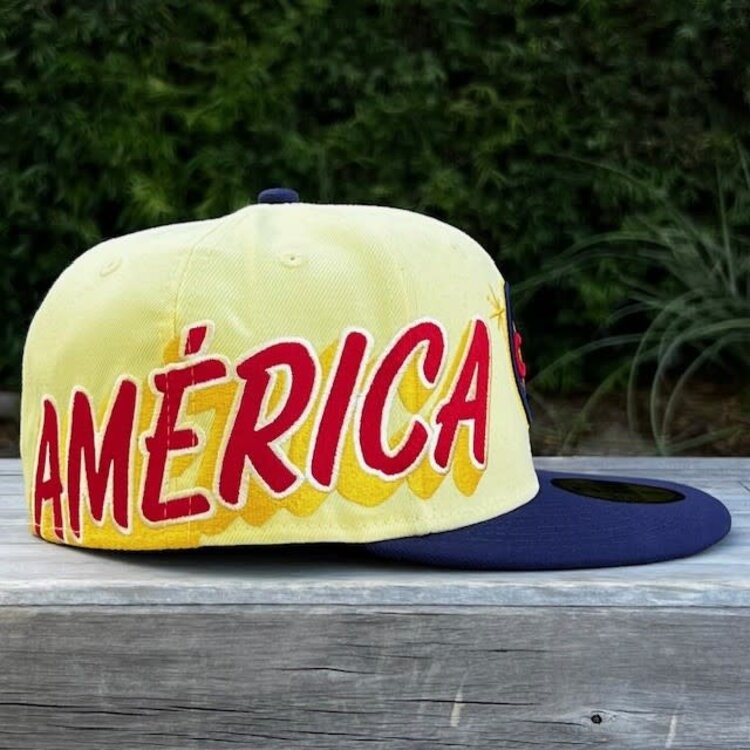 New Era LMX Club America Yellow/Navy Side Script