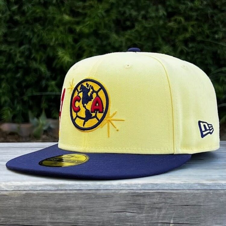 New Era LMX Club America Yellow/Navy Side Script