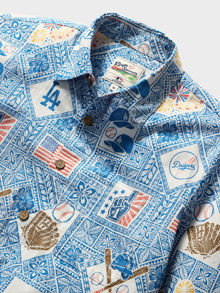 Reyn Spooner LA Dodgers Reyn Spooner Americana Blue Button-Up