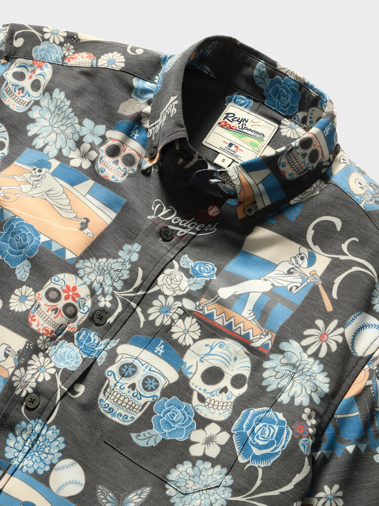 Reyn Spooner LA Dodgers Reyn Spooner Dia de los Muertos Button-Up
