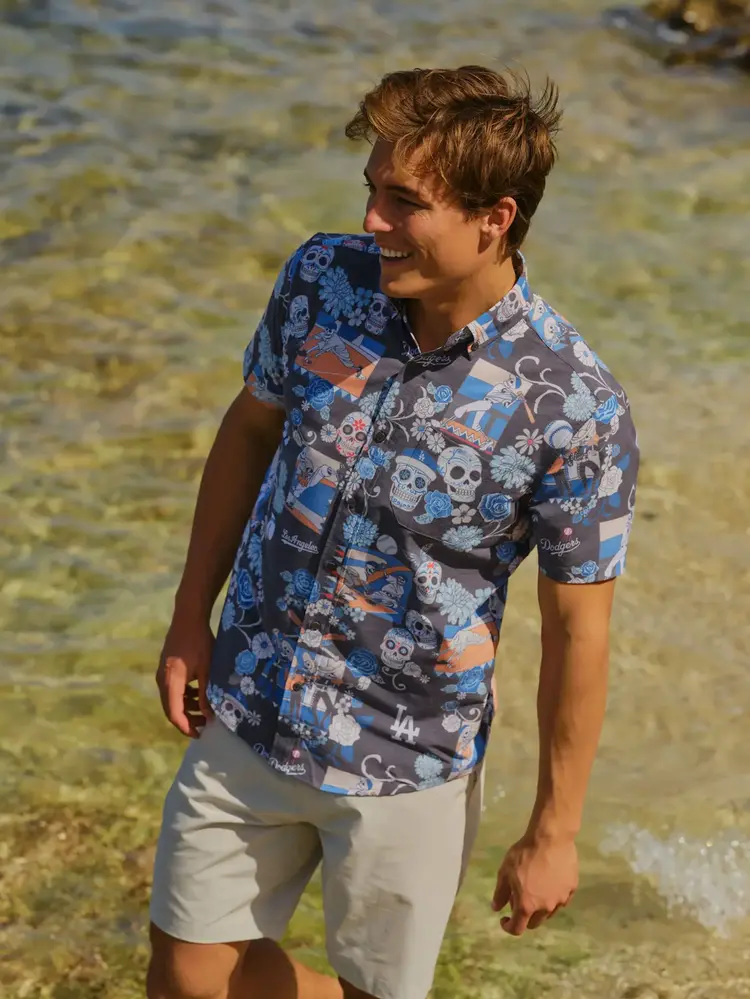 Reyn Spooner LA Dodgers Reyn Spooner Dia de los Muertos Button-Up
